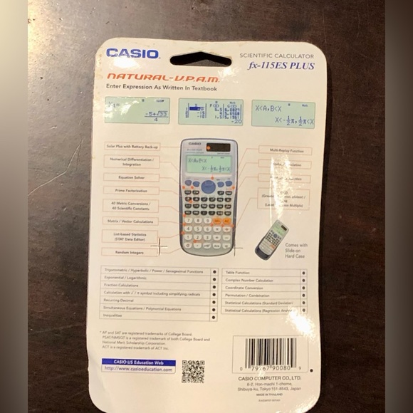 Casio fx-115ES Plus Natural Textbook Display Scientific Calculator - Picture 2 of 2